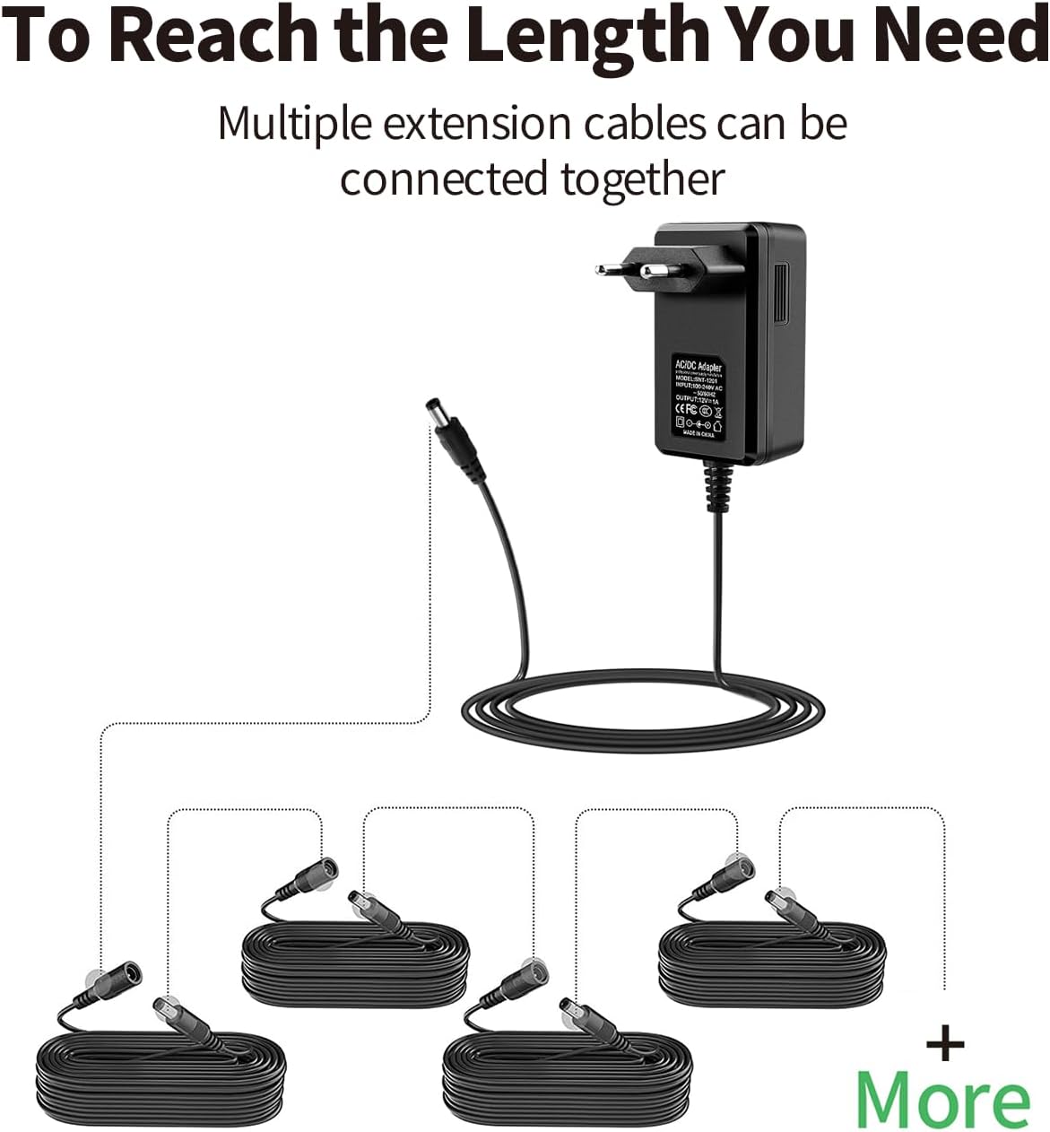 TONTON DC Kabel 2PACK Bild 1 Tonton DC-Verlängerungskabel 5,5 x 2,1 mm 2er-Pack