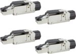 odedo 4x RJ45 Netzwerkstecker CAT6A/CAT7 Metall