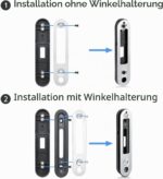 Wasserstein Halterung ohne Bohren für Google Nest Türklingel schwarz