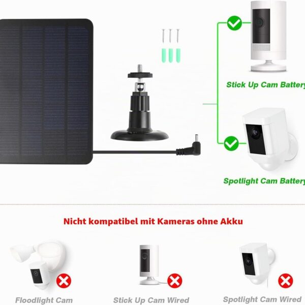 Yunseity Solarpanel für Ring Spotlight Cam und Stick Up Cam