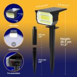 LOTMOS Solarstrahler Aussen Garten, 4 Stück 72 LED Warmweiss