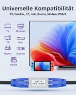 VCE RJ45 Kupplung Cat6 vergoldet, Buchse auf Buchse