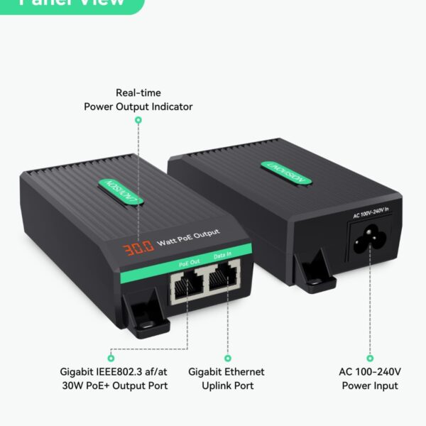 LINOVISION Gigabit 30 W PoE+ Injektor