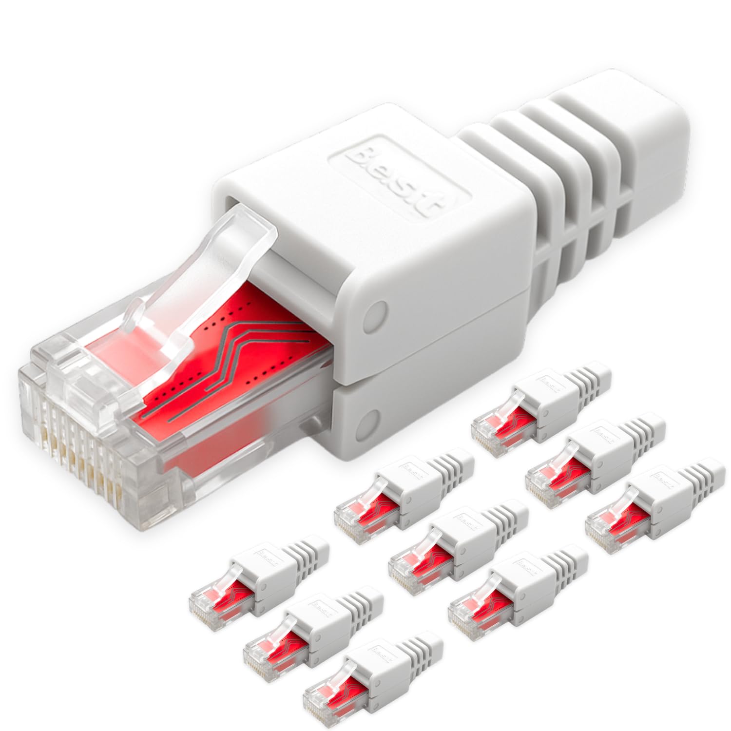Germany B.e.s.t Bild 1 Germany B.e.s.t werkzeugfreier RJ45 Netzwerkstecker CAT6