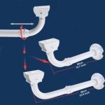 WiTi J-Pole Masthalterung für Sicherheitskameras, ausziehbar, 40–60 cm – Bild 3