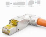 deleyCON CAT 6a Netzwerkstecker 90° Winkel RJ45