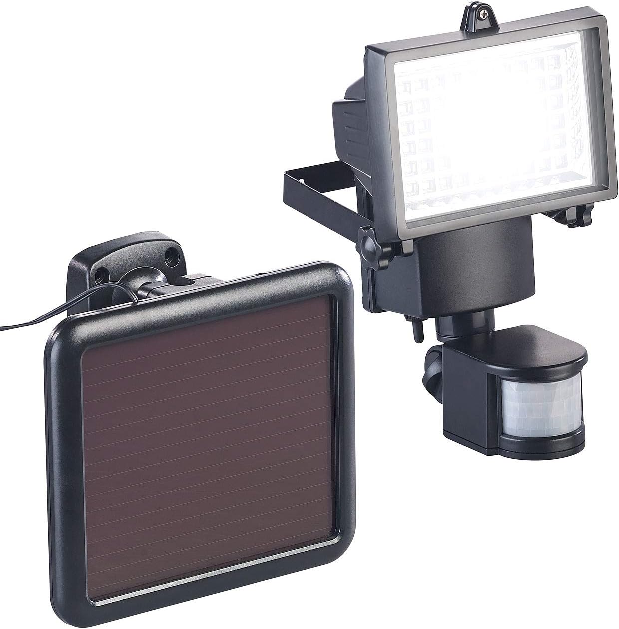 Luminea Solar-LED-Wandfluter mit PIR-Sensor