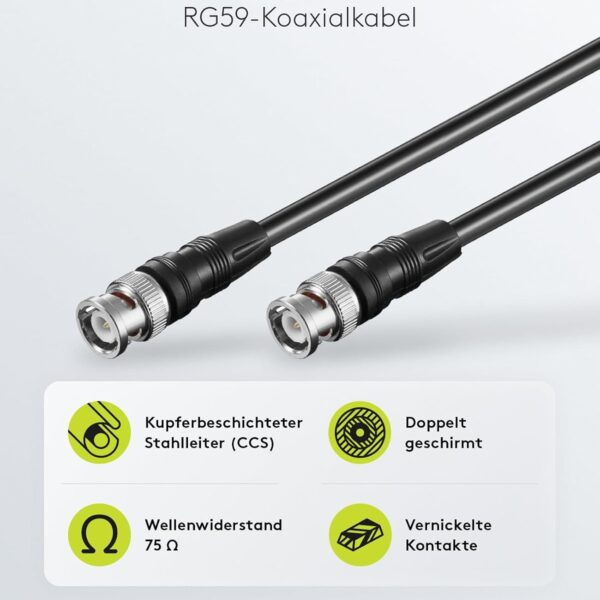 goobay BNC-Kabel RG59 75 Ohm, 2 m
