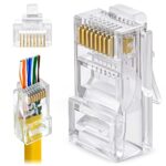 Greluma RJ45 CAT6 Pass-Through-Stecker vergoldet 100 Stück