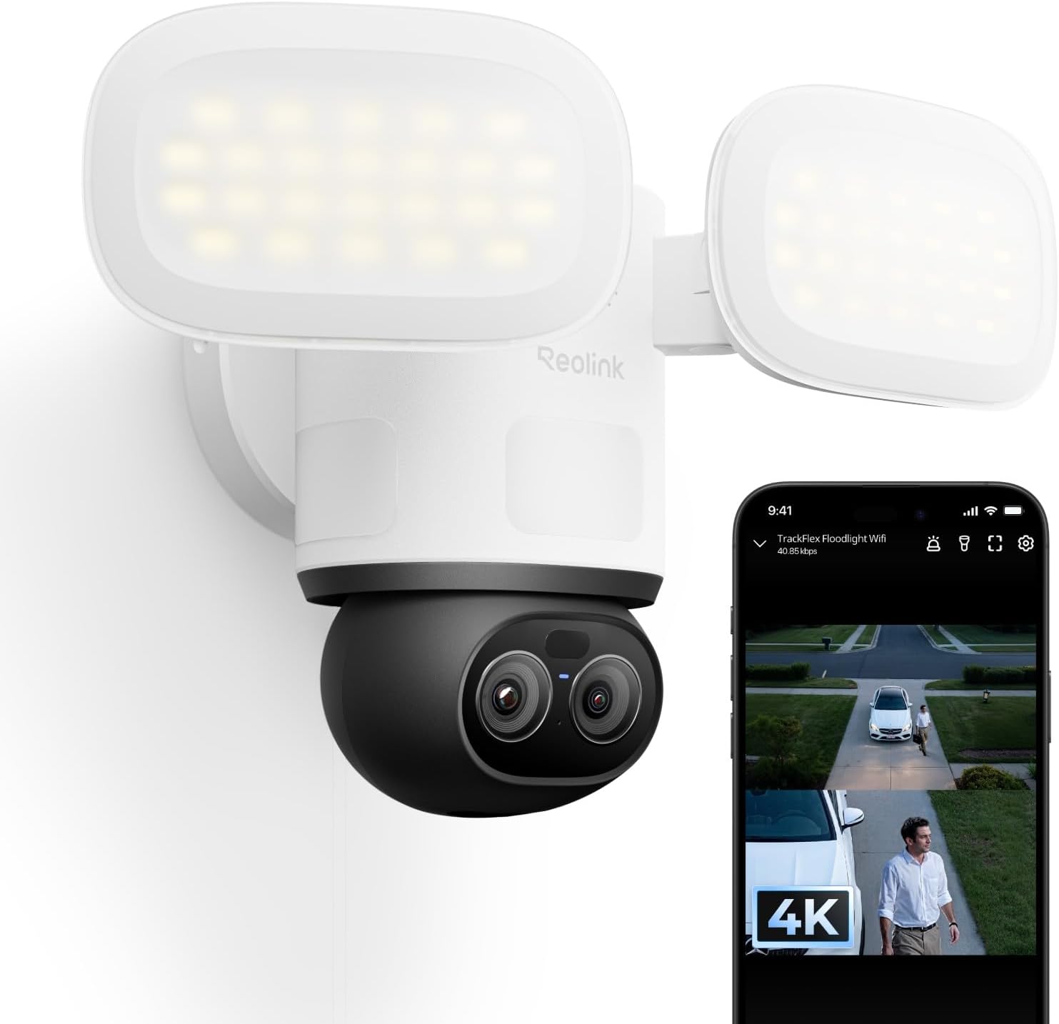 Reolink TrackFlex Floodlight WiFi Bild 1 Reolink TrackFlex Floodlight WiFi Aussenkamera mit Flutlicht