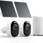 Reolink Home Hub Mini mit zwei Argus 3 Pro Solar-Überwachungskameras