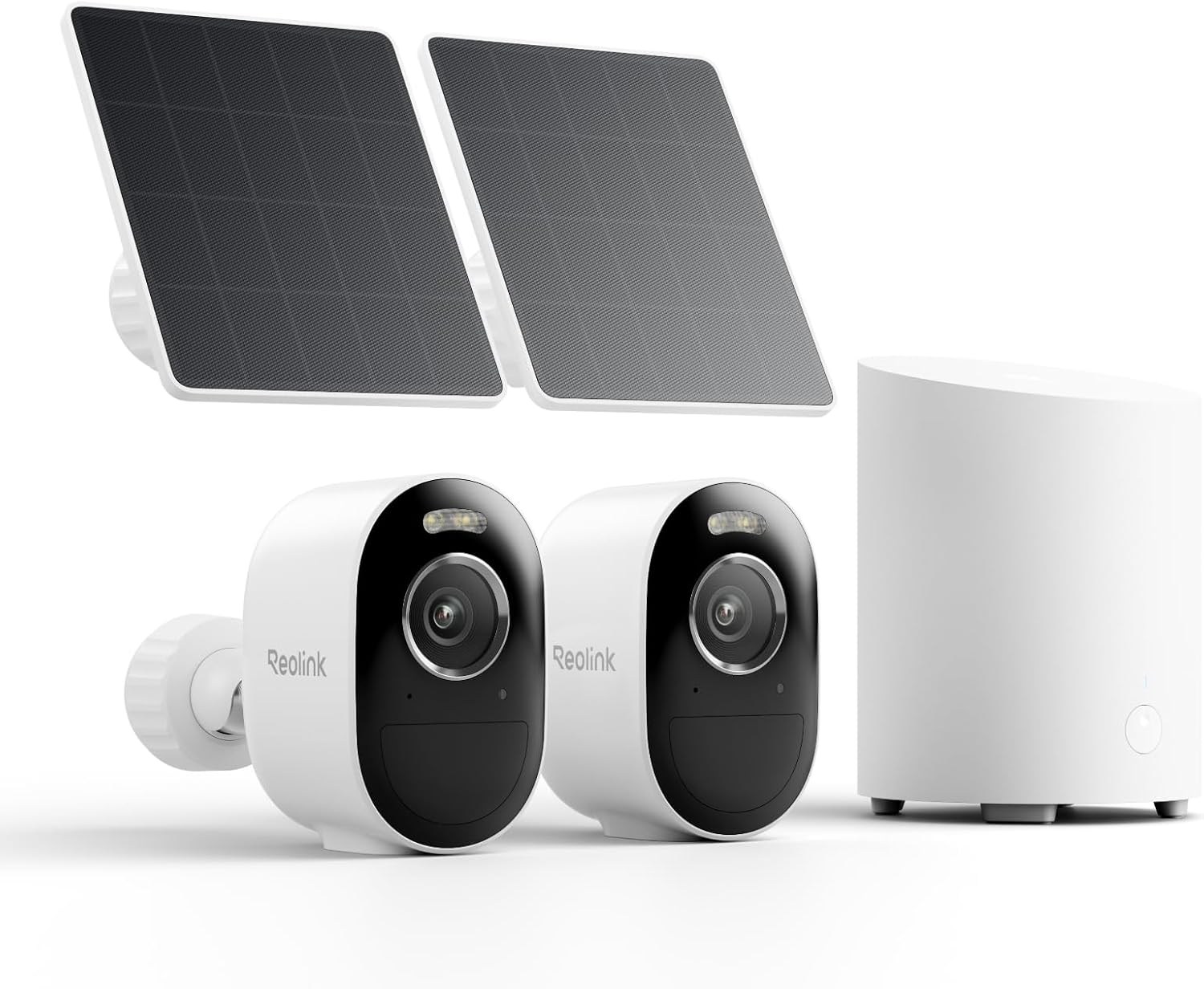 Reolink Home Hub Mini mit zwei Argus 3 Pro Solar-Überwachungskameras