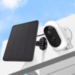ciciglow 4 W Solarpanel für Überwachungskamera, Schwarz oder