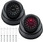 BUYGOO Kamera-Attrappe 2 Stück mit blinkender LED