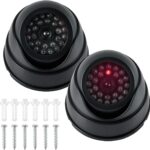 BUYGOO Kamera-Attrappe 2 Stück mit blinkender LED