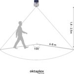 Oktaplex Ede LED Solarstrahler Aussen mit Bewegungsmelder, Anthrazit