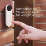 Wasserstein Halterung ohne Bohren für Google Nest Türklingel schwarz