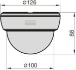BASI KA305 Dome Kamera-Attrappe mit blinkender LED, weiss