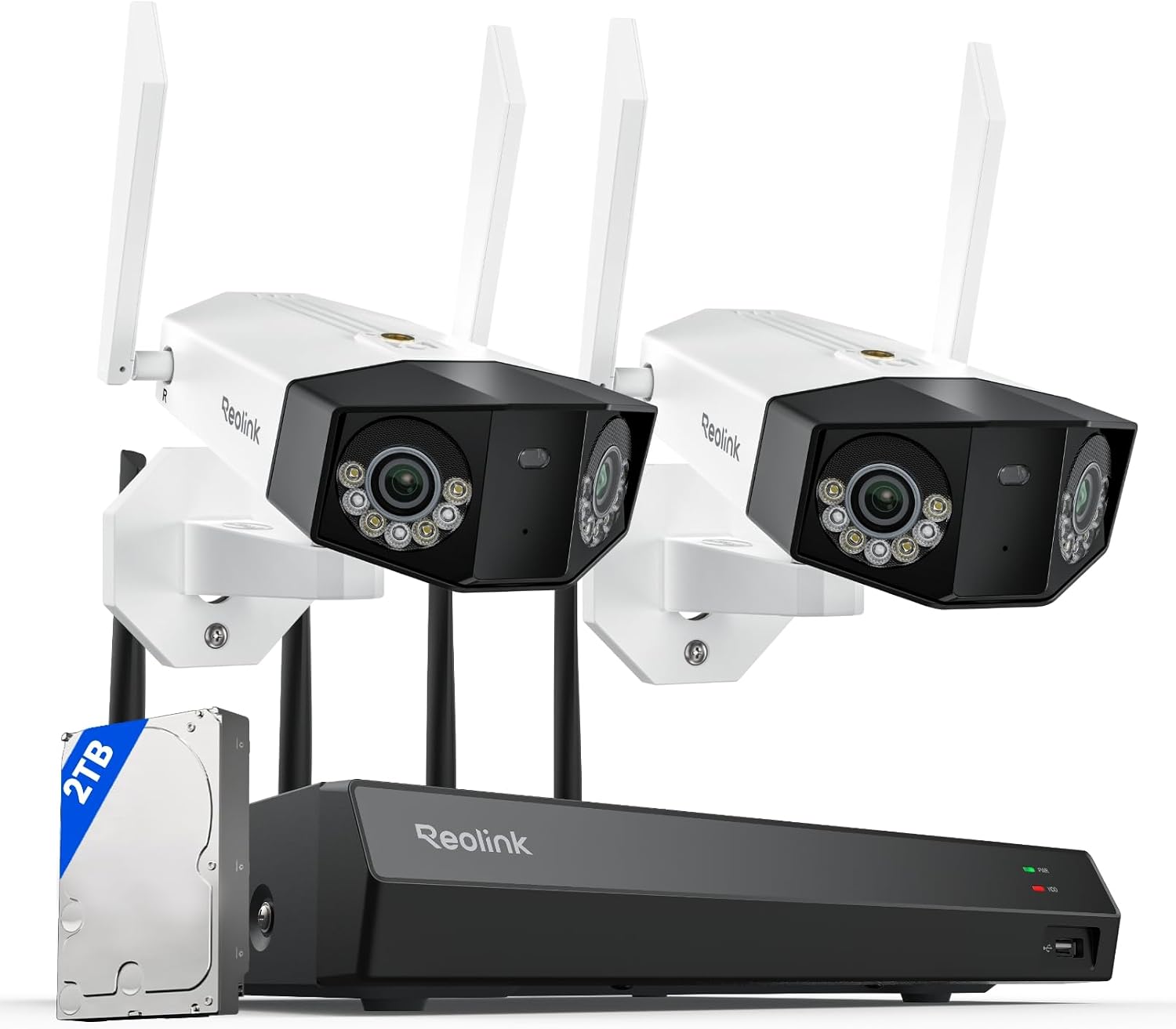 Reolink 16MP Überwachungsset mit zwei WLAN-Kameras und NVR