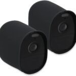 kwmobile Silikonhülle für Arlo Essential Spotlight, Schwarz, 2er-Set