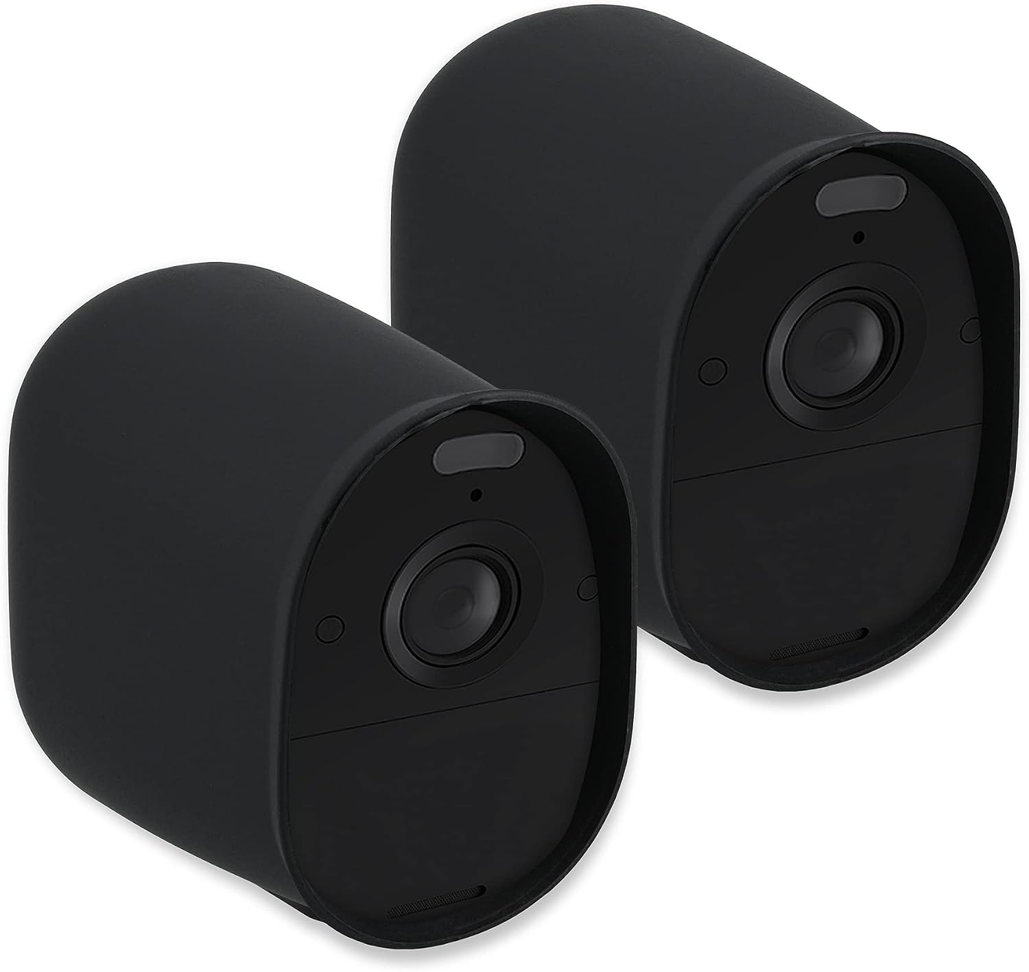 kwmobile 55853.01 Bild 1 kwmobile Silikonhülle für Arlo Essential Spotlight, Schwarz, 2er-Set – Bild 1