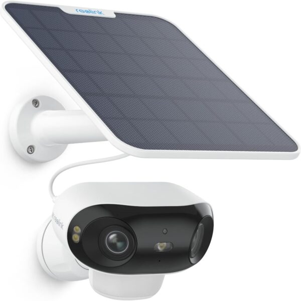 Reolink Argus 4 Pro+Solar Panel 4K 180° Solar-Akku-Kamera, Weiss oder Schwarz