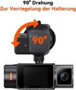 VANTRUE GPS-Saugnapfhalterung mit USB-C für N5S, N4PS, N4S und N2X Dashcam