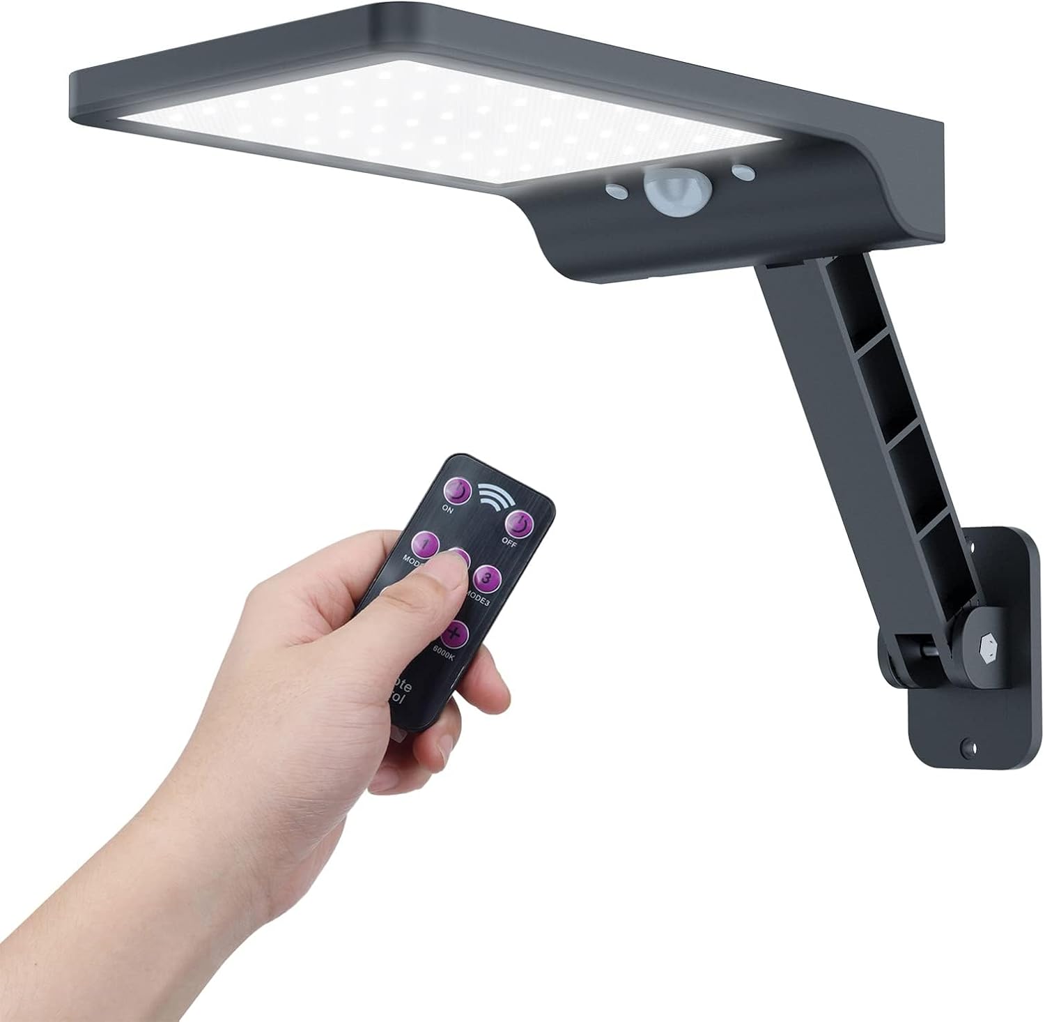 COLBOR SL48 Solarlampe mit Bewegungsmelder und Fernbedienung