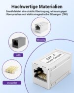 VCE RJ45 Kupplung Cat6 vergoldet, Buchse auf Buchse