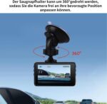 CLKE Saugnapf-Halterung Dashcam Navi 6 Adapter