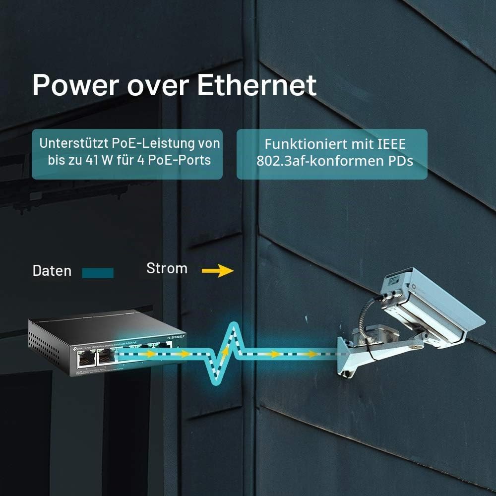 TP-Link TL-SF1005LP Bild 1 TP-Link TL-SF1005LP 5-Port PoE-Switch