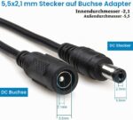 HOUHUI 2er-Pack DC-Verlängerungskabel 3 m