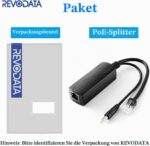 Revotech Gigabit PoE-Splitter 48 V auf 12 V
