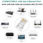 Greluma RJ45 CAT6 Pass-Through-Stecker vergoldet 100 Stück