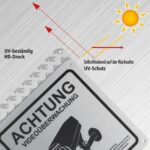 flintronic Warnschild Videoüberwachung Aluminium 15 x 15 cm