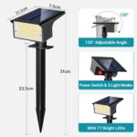 kolpop Solarstrahler Aussen Garten, 77 LED, Warmweiss