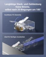 VCE Cat6 RJ45 Pass-Through-Stecker transparent