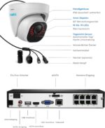 Reolink RLK8-520D4-5MP Überwachungsset mit 4 Dome-Kameras und 2-TB-NVR