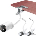 Akoemxeeo Klemmhalterung für Tapo C425 und EufyCam, Metall, Weiss, 2 Stück