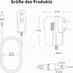 Lonnky 12 V 1 A Netzadapter 3 m weiss