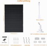 VUEBEE 7W Solarpanel für Eufy-Kameras, USB-C und Micro-USB, 2er-Pack