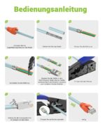 LEENUE RJ45 Stecker Cat7 Pass Through, 10 Stück