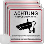 UXOIEPIO Warnschild Videoüberwachung 15 x 15 cm