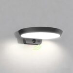 auralab Solarlampe mit Bewegungsmelder, rund