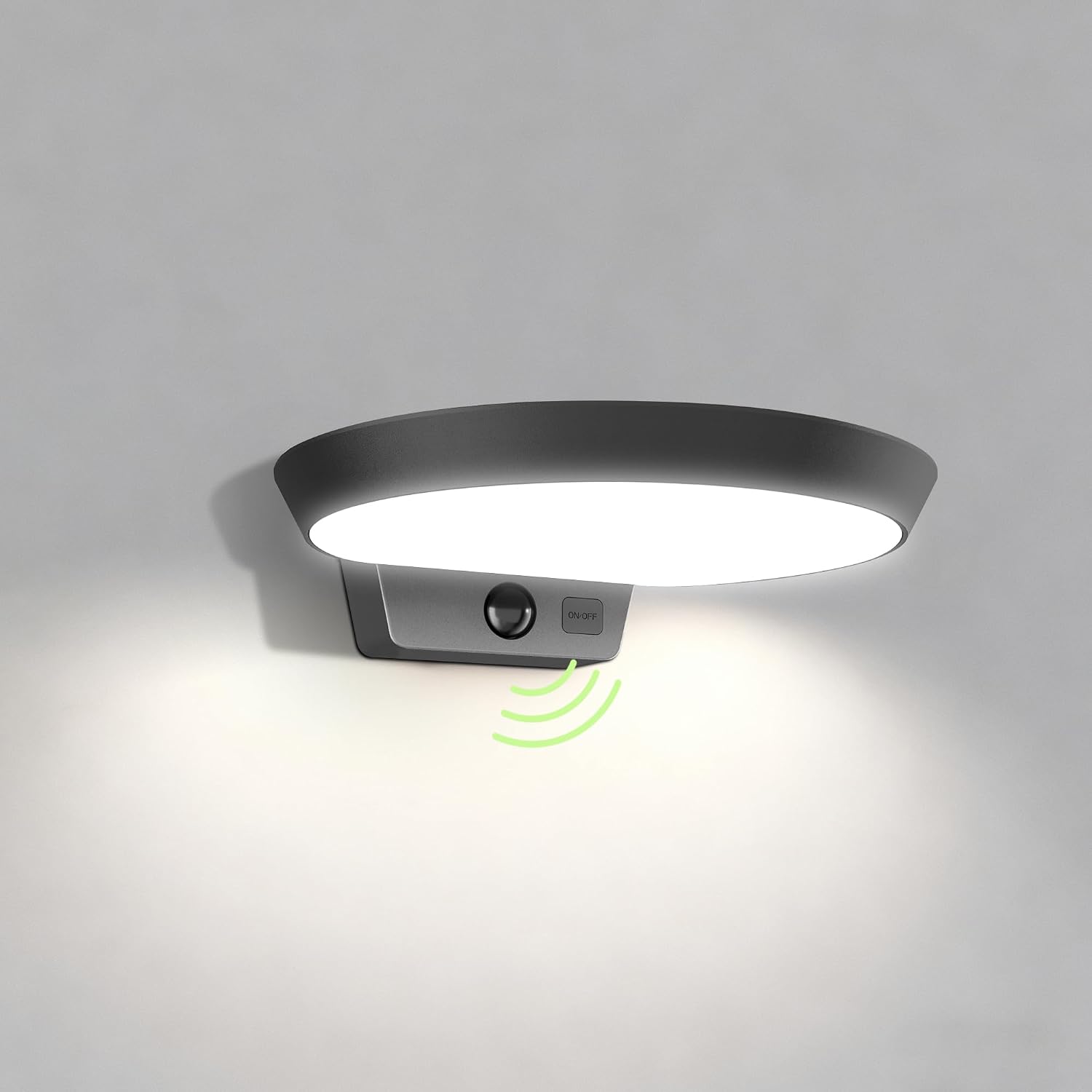 auralab Solarlampe mit Bewegungsmelder, rund