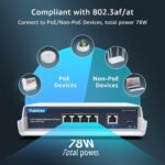YuanLey 4-Port PoE-Switch Gigabit Outdoor