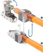 deleyCON RJ45 Netzwerkstecker CAT 6a LSA geschirmt