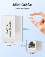 VCE RJ45 Kupplung Cat6 vergoldet, Buchse auf Buchse