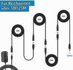 HOUHUI 2er-Pack DC-Verlängerungskabel 3 m