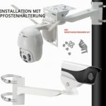 SGZQKZ Masthalterung für Überwachungskameras, Metall, zwei verstellbare Ringe